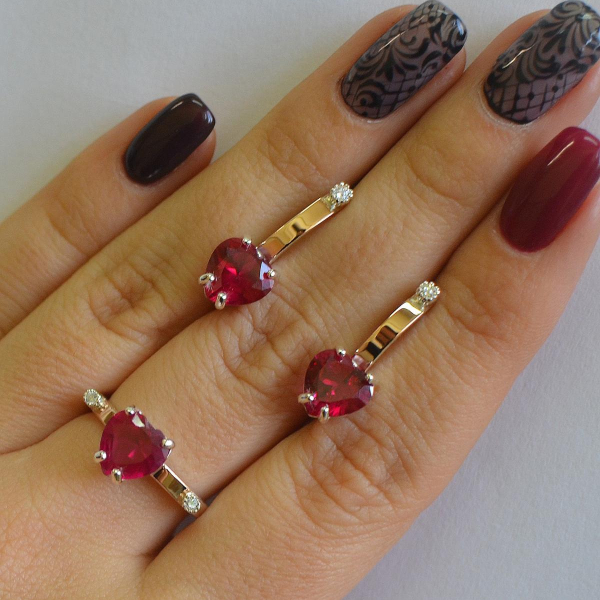 Срібний гарнітур з золотими напайками