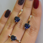 Срібний гарнітур з золотими напайками