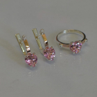 Срібний гарнітур з золотими напайками