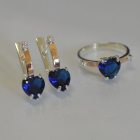 Срібний гарнітур з золотими напайками