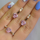 Срібний гарнітур з золотими напайками