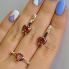 Срібний гарнітур з золотими напайками