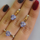 Срібний гарнітур з золотими напайками