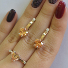 Срібний гарнітур з золотими напайками