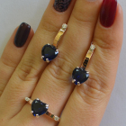 Срібний гарнітур з золотими напайками