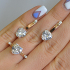 Срібний гарнітур з золотими напайками