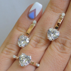 Срібний гарнітур з золотими напайками