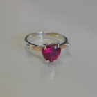 Срібна каблучка з золотими напайками