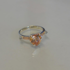 Срібна каблучка з золотими напайками