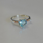 Срібна каблучка з золотими напайками