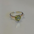 Срібна каблучка з золотими напайками