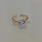 Срібна каблучка з золотими напайками