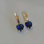 Срібні сережки з золотими напайками