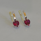 Срібні сережки з золотими напайками