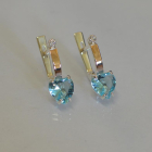 Срібні сережки з золотими напайками