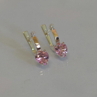 Срібні сережки з золотими напайками