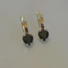 Срібні сережки з золотими напайками