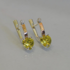 Срібні сережки з золотими напайками