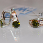 Срібний комплект з золотими пластинами