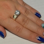 Срібна каблучка з золотими пластинами