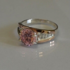 Срібна каблучка з золотими пластинами