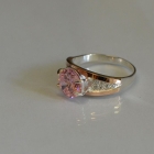 Срібна каблучка з золотими пластинами