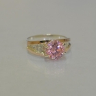 Срібна каблучка з золотими пластинами