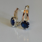 Срібні сережки з золотими вставками