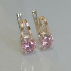 Срібні сережки з золотими вставками