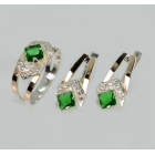 Срібний комплект з пластинами із золота