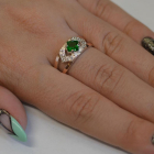 Срібна каблучка з золотими напайками