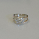 Срібна каблучка з золотими напайками