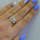 Срібна каблучка з золотими напайками