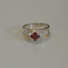 Срібна каблучка з золотими напайками