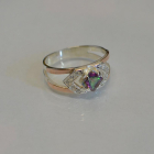 Срібна каблучка з золотими напайками