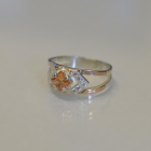 Срібна каблучка з золотими напайками