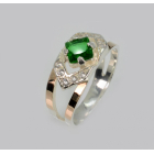 Срібна каблучка з золотими напайками