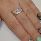 Срібна каблучка з золотими напайками