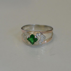 Срібна каблучка з золотими напайками