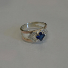 Срібна каблучка з золотими напайками