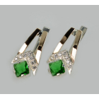 Срібні сережки з золотими пластинами