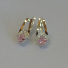 Срібні сережки з золотими пластинами