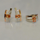 Срібний гарнітур з золотими напайками