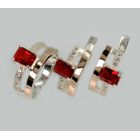 Срібний гарнітур з золотими напайками