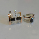 Срібний гарнітур з золотими напайками