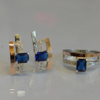 Срібний гарнітур з золотими напайками