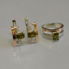 Срібний гарнітур з золотими напайками