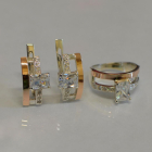 Срібний гарнітур з золотими напайками