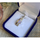 Срібна підвіска з пластинами золота