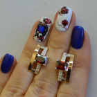 Срібні сережки з золотими пластинами